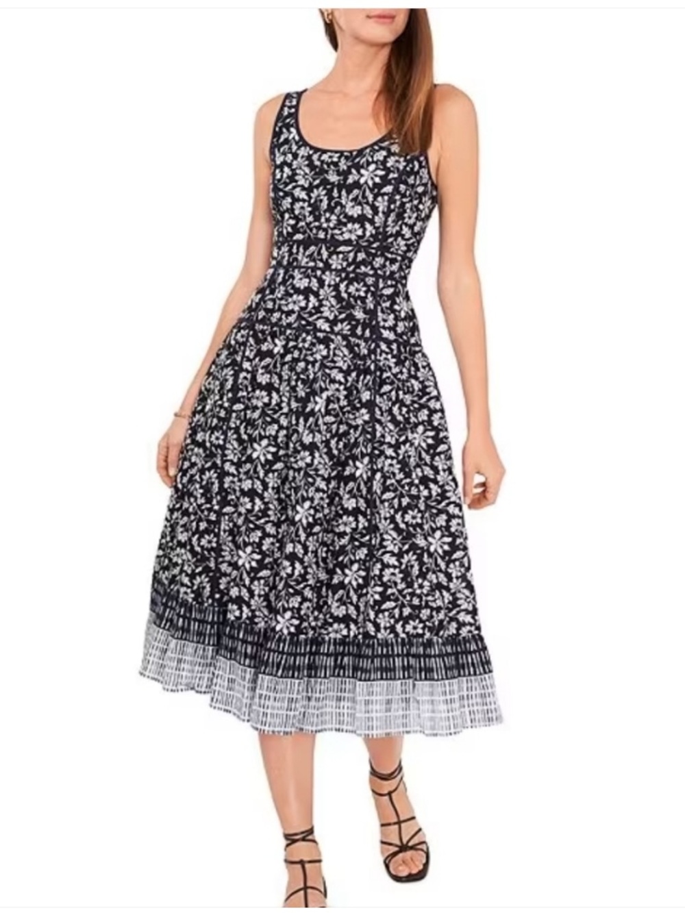 Chelsea & Violet Cotton Blue and White Dress Size 6